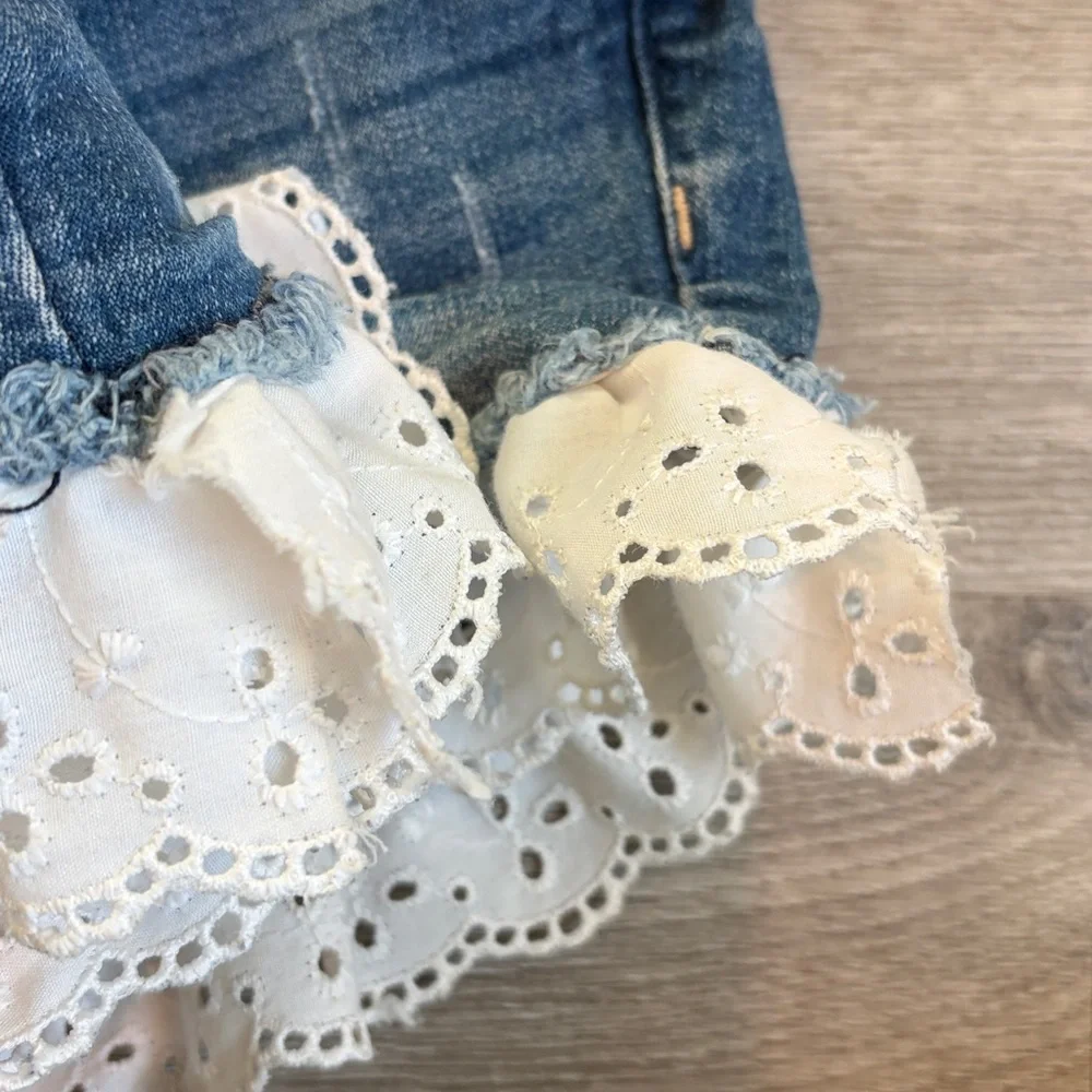 Justice girls denim shortalls
